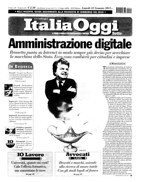 Italia oggi : quotidiano di economia finanza e politica